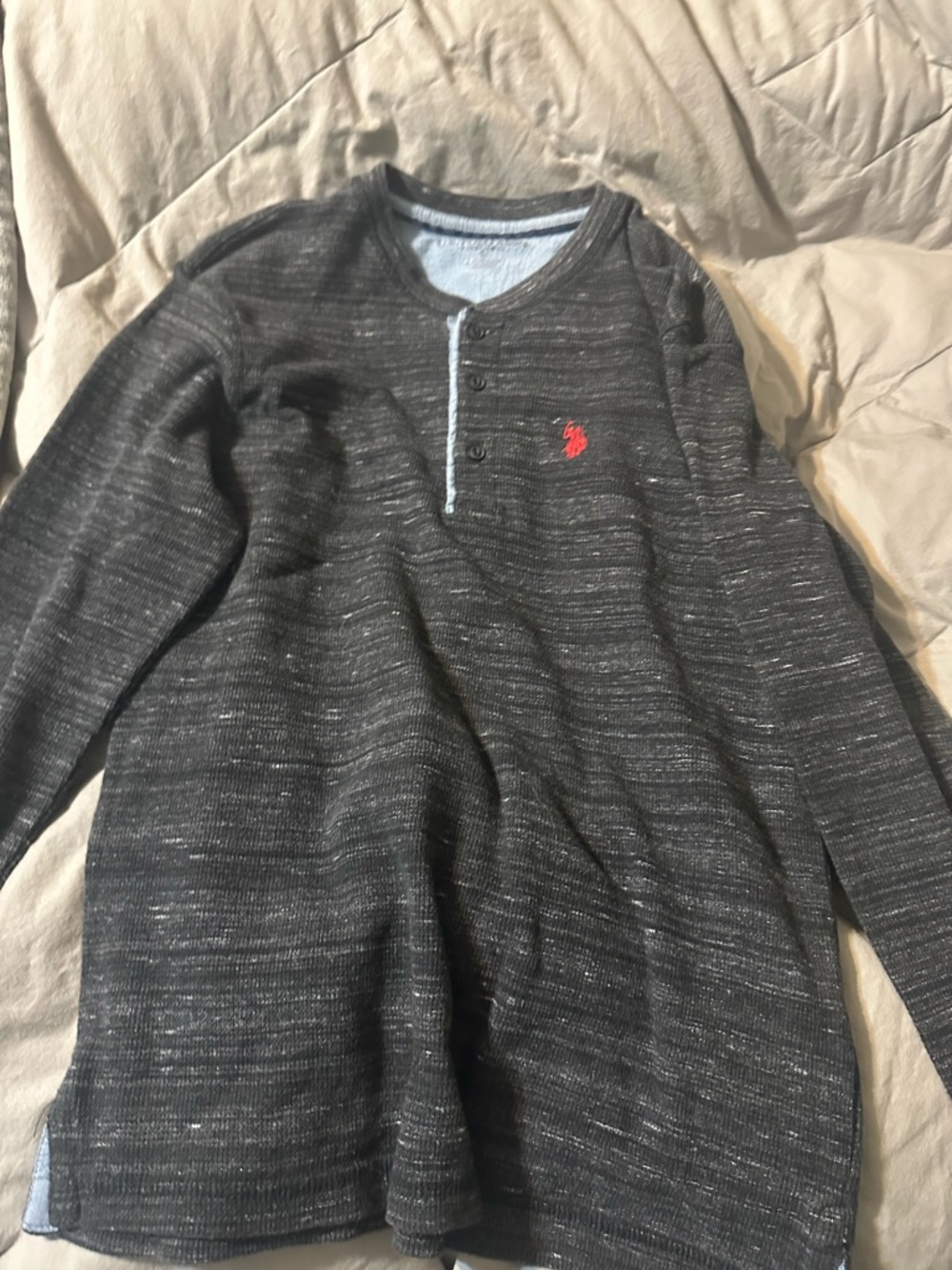 Men's Dark Grey Polo long sleeve
